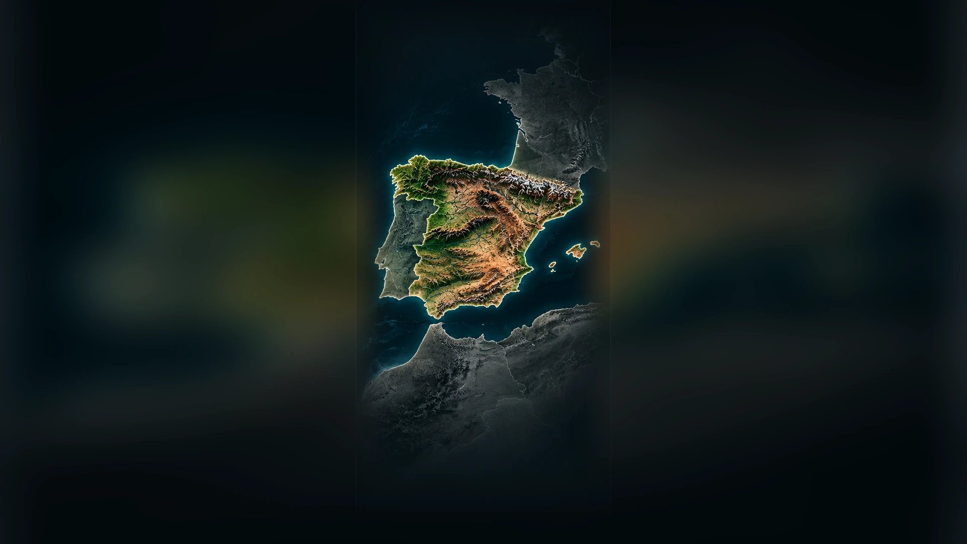 Mapa en relieve de España